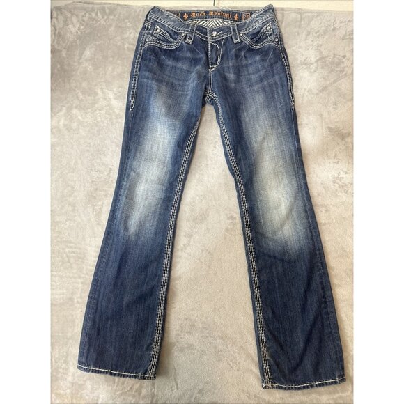 Women’s Rock Revival Elaina Easy Boot Jeans 28 - Picture 1 of 11